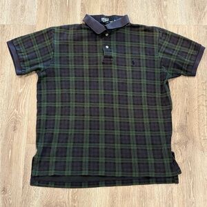 Vintage Polo Ralph Lauren Shirt Mens Medium USA Made Heavy Cotton Tartan Plaid
